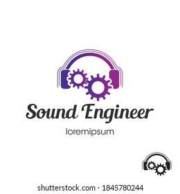 Sound Engineer logo or symbol template design