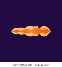 Sound equaliser icon with abstract yellow and orange gradient shapes, modern music sound waveform design - dynamic motion symbol vector illustration
