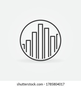 Sound Equalizer in Circle outline vector concept icon or design element