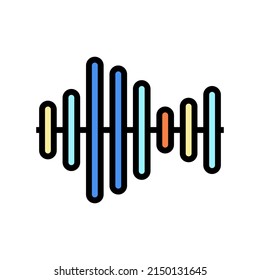 sound equalizer color icon vector. sound equalizer sign. isolated symbol illustration