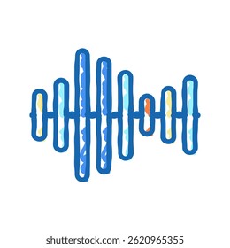 sound equalizer doodle icon sketch vector. sound equalizer sign. isolated symbol illustration