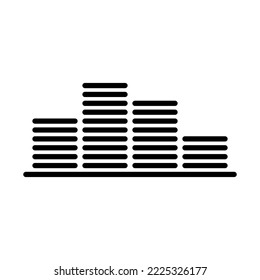 Sound Equalizer Icon Logo Design Vector Template Illustration Sign And Symbol Pixels Perfect