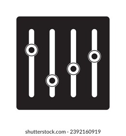 sound equalizer icon logo vector design template