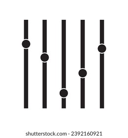 sound equalizer icon logo vector design template