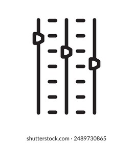diseño de logotipo de Ilustración vectorial de ícono de ecualizador de sonido