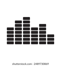 Sound Equalizer Icon Vektorillustration Logo Design