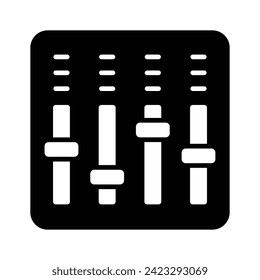 Sound equalizer vector design, isolated on white background