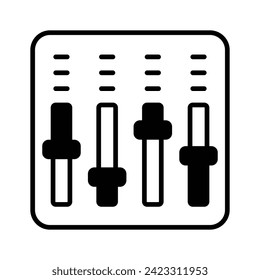 Sound equalizer vector design, isolated on white background