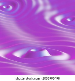 Sound equalizer visualization: intersecting 3D pink sound waves. Abstract background for sound design or big data concepts. Circle waves on liquid surface. EPS 10, vector illustration.