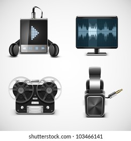 sound equipment vector icons