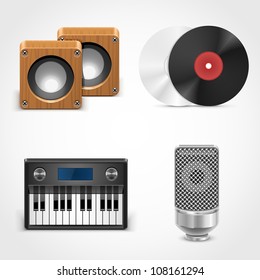 sound equipment vector icons