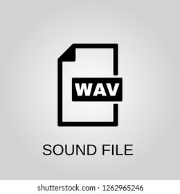 Sound file icon. Wav file concept symbol design. Can be used for web