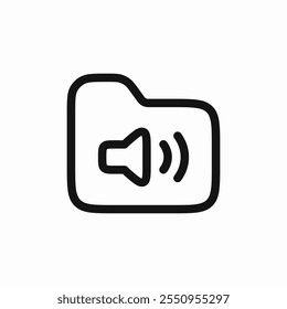 sound files folder icon sign vector