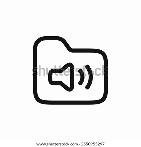 sound files folder icon sign vector