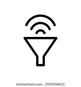 Sound Filter High Volume icon Audio Control and Audio Filter icon outline style UI UX illustration