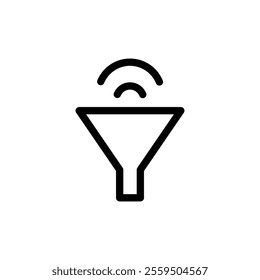 Sound Filter Medium Volume icon Audio Control Fair Sound Volume and Audio Filter icon outline style UI UX illustration