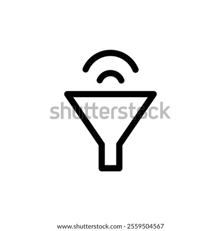 Sound Filter Medium Volume icon Audio Control Fair Sound Volume and Audio Filter icon outline style UI UX illustration