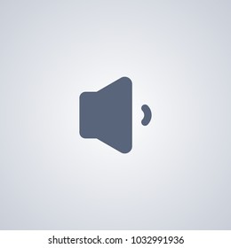 Sound flat icon, Volume flat icon on gray background