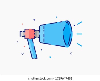 Sound flat vector design, communication illustration concept. Can use for banner, icon, infographic etc.