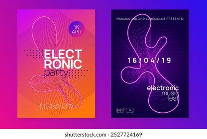 Sound Flyer. Dj Festival Template. Violet Music Event. Blue Edm Banner. Night Club Set. Psychedelic Beat Illustration. Electro Cover. Pink Sound Flyer