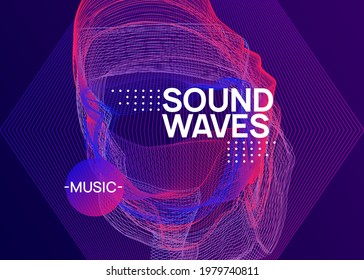 Sound flyer. Energy discotheque magazine design. Dynamic fluid shape and line. Neon sound flyer. Electro dance music. Electronic fest event. Club dj poster. Techno trance party.