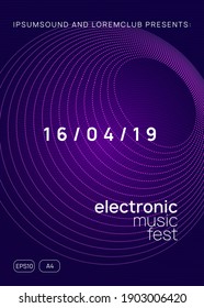Sound flyer. Minimal concert brochure template. Dynamic gradient shape and line. Neon sound flyer. Electro dance music. Electronic fest event. Club dj poster. Techno trance party.