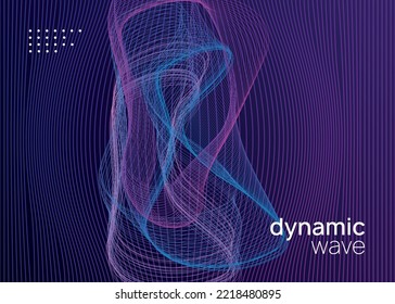 Sound flyer. Minimal show magazine template. Dynamic fluid shape and line. Neon sound flyer. Electro dance music. Electronic fest event. Club dj poster. Techno trance party.
