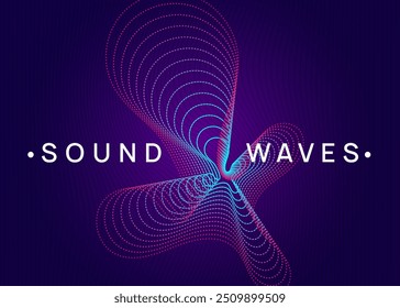 Sound Flyer. Trance Cover. Dj Background. Blue Edm Event. Green Discotheque Poster. Electronic Audio Illustration. Night Club Electro Graphic. Violet Sound Flyer