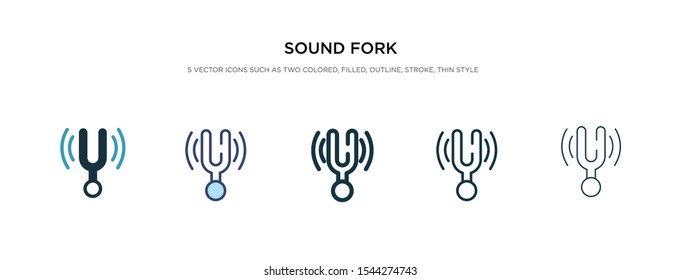 sound fork icon in different style vector illustration. two colored and black sound fork vector icons designed in filled, outline, line and stroke style can be used for web, mobile, ui