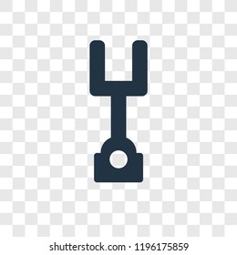 Sound fork vector icon isolated on transparent background, Sound fork transparency logo concept