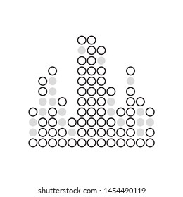 Sound frecuency line icon, vector illustration