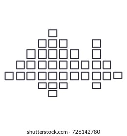 sound frecuency vector line icon, sign, illustration on background, editable strokes