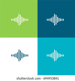 Sound Frequency green and blue material color minimal icon or logo design