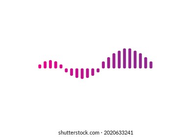 Sound Frequency Wave icon for Sound Bar Symbol, music or Modern Signal