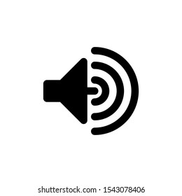 Sound Glyph Icon Black White Stock Vector (Royalty Free) 1543078406 ...