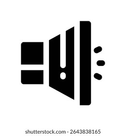 Icono de glifo de sonido. Icono de Vector fuerte y sólido para Sitios web, interfaces móviles, presentaciones y marca visual. Alta calidad y fácil de editar.