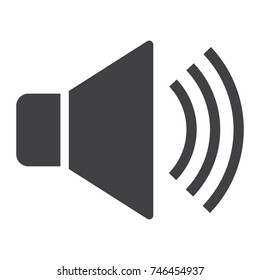 Sound glyph icon, web and mobile, voice sign vector graphics, a solid pattern on a white background, eps 10.