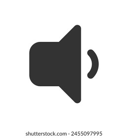 Icono de Vector de glifo de sonido aislado sobre fondo blanco. Icono de Vector de glifo de sonido para diseño de Web, móvil y ui