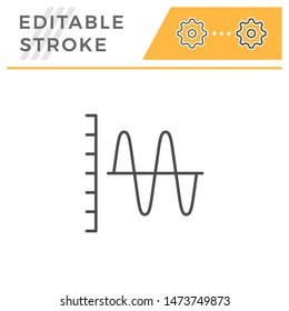 Sound graph editable stroke line icon