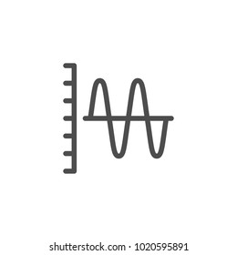 Sound graph line icon