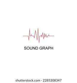 Sound Graph, lines, glitch geometric symbol simple logo vector