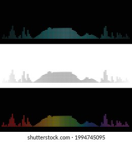 Esquina de Ciudad del Cabo con estilo de gráfico de sonido