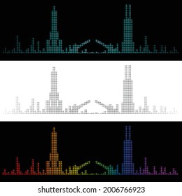 Sound Graph Style Chicago Skyline