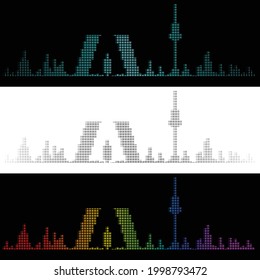 Sound Graph Style Madrid Skyline