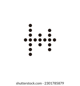 Sound graphy, circles geometric symbol simple logo vector