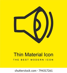 Sound hand drawn speaker interface symbol bright yellow material minimal icon or logo design