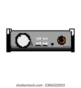 sound headphone amp game pixel art retro vector. bit sound headphone amp. old vintage illustration
