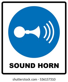 Sound Horn Sign. Vector Illustration