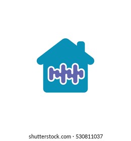 Sound House Vector Logo Design Element