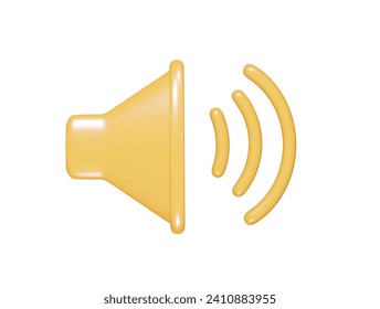 :  Sound icon 3d illustration